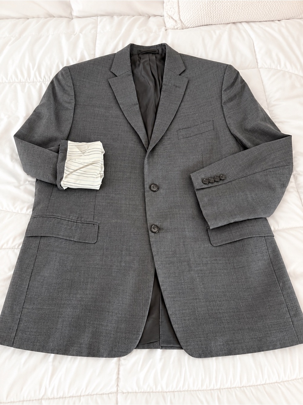 Lauren Ralph Macy’s Men’s Gray 2-Button Blazer Sport Coat Jacket 44R